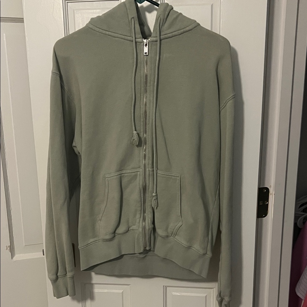 Brandy Melville Sage Green Hoodie Jacket